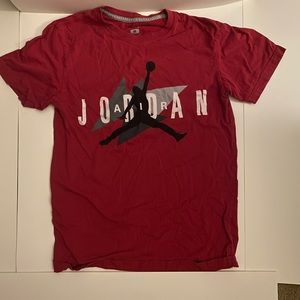 Red Air Jordan Shirt Kids Medium/ Adult Small